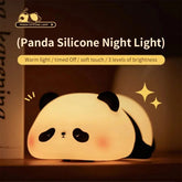 Rechargeable Panda Silicone Night Light – 3-Level Dimmable LED Lamp