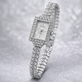 Elegant Korean Leaf Crystal Watch for Women – Premium Fashion Watch
