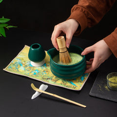 Japanese Matcha Tea Ceremony Set – Ceramic Bowl, Bamboo Whisk & Complete Kit