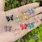 Crystal Butterfly Pendant Necklace for Women – Gold Chain Fashion Jewellery Gift