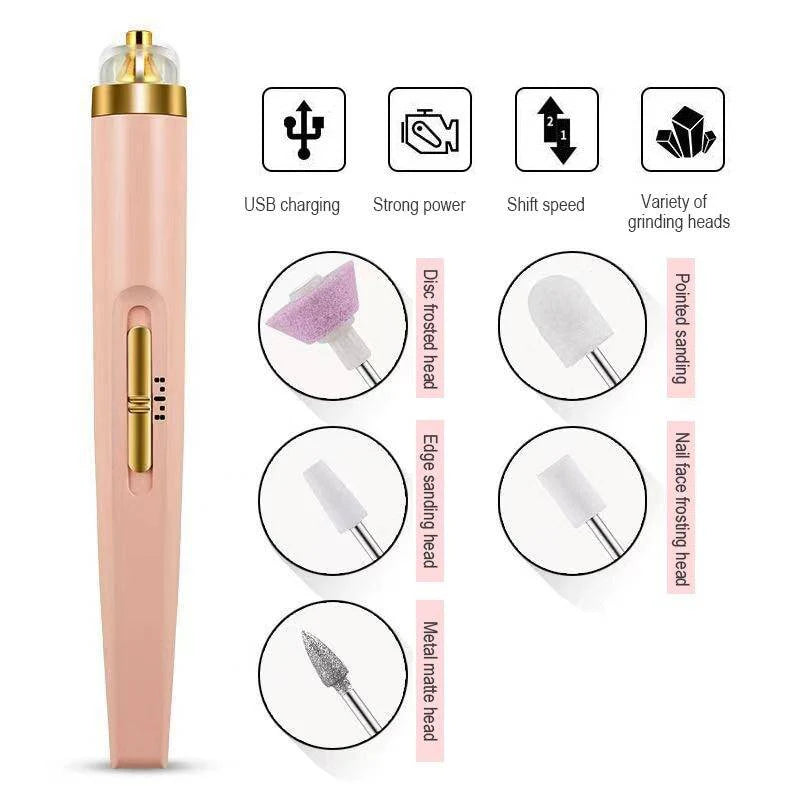 5-in-1 Electric Nail Drill Machine – Portable Manicure & Pedicure Tool