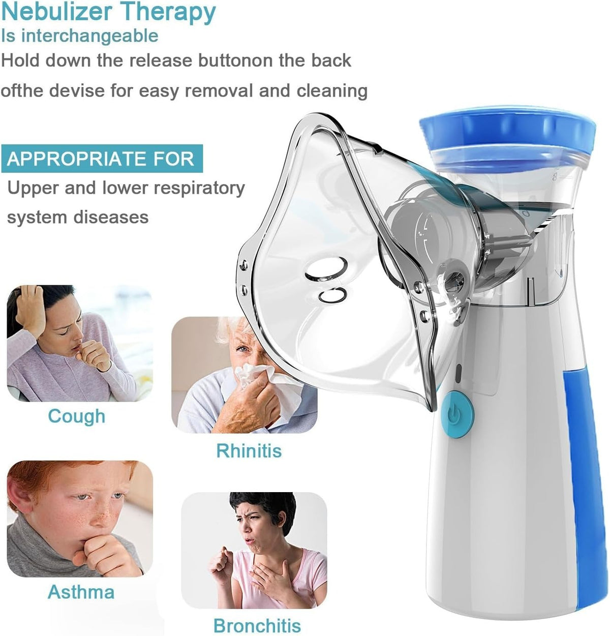 Portable Nebulizer Machine with Mask – Respiratory Nebulizer