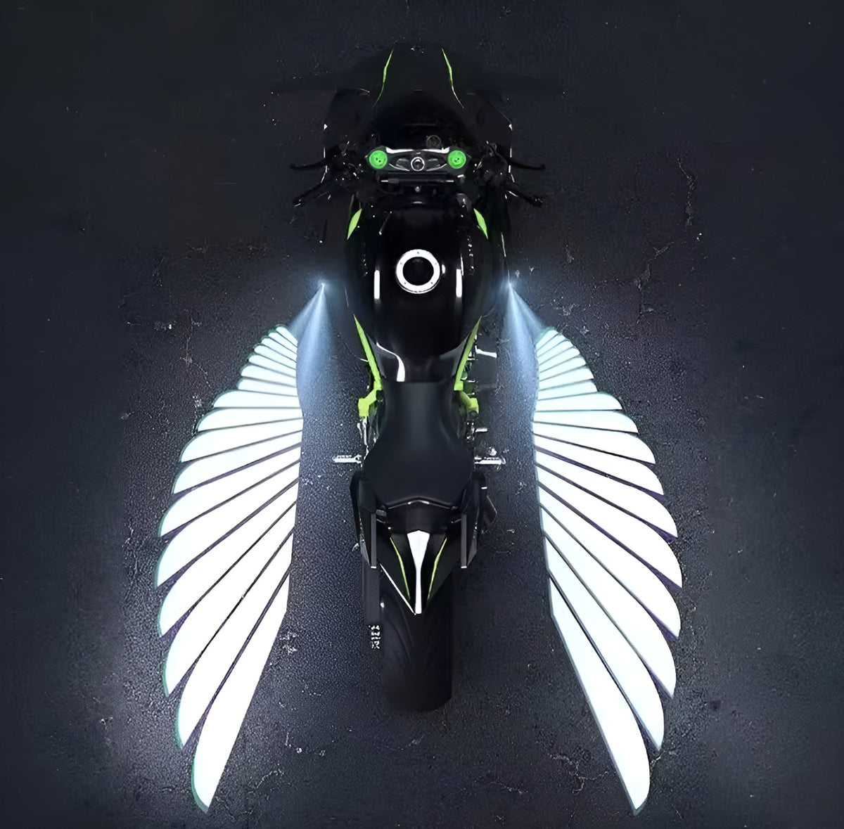 Angel Wings LED Bike Light – Motorcycle Decorative Wing Light