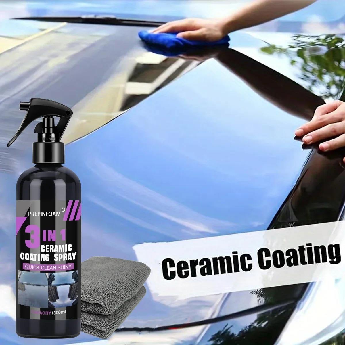 3-in-1 Car Ceramic Coating Spray – Fast Protection & High Shine