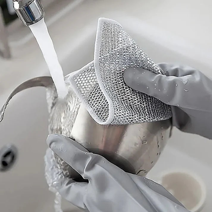 Reusable Stainless Steel Wire Dish Cleaning Cloth